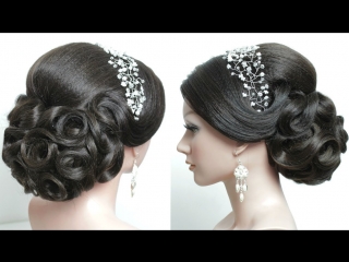 Bridal hairstyle for long hair tutorial | Свадебная прическа