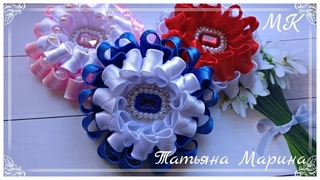 МК ЗЕФИРКИ КАНЗАШИ ✨10 см✨из отдельных лепестков/Kanzashi Marshmallows/ Marshmallows Kanzashi