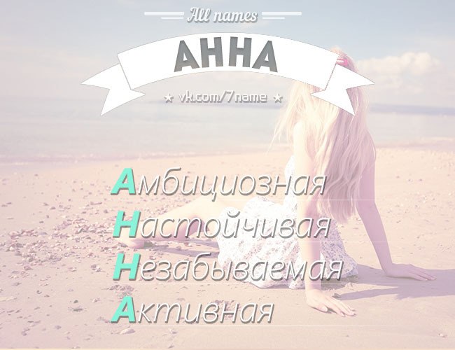 Имя анна картинки по буквам