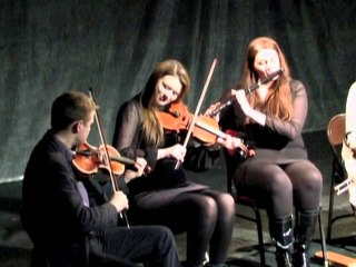 Caitlin Nic Gabhann Ciaran O Maonaigh and the Friel sisters at Theatre 80 William Barnacle Tavern