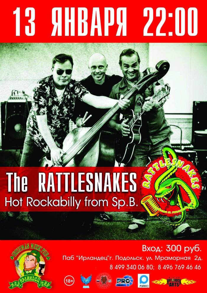 13.01 The Rattlesnakes в пабе Ирландец! 13.01 The Rattlesnakes в пабе Ирландец!