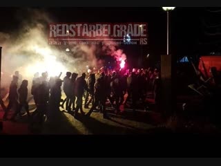 Фанаты Црвены Звезды в Неаполе