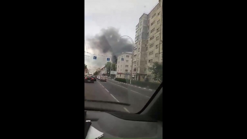 Пожар в центре Белгорода, 23.06.2018