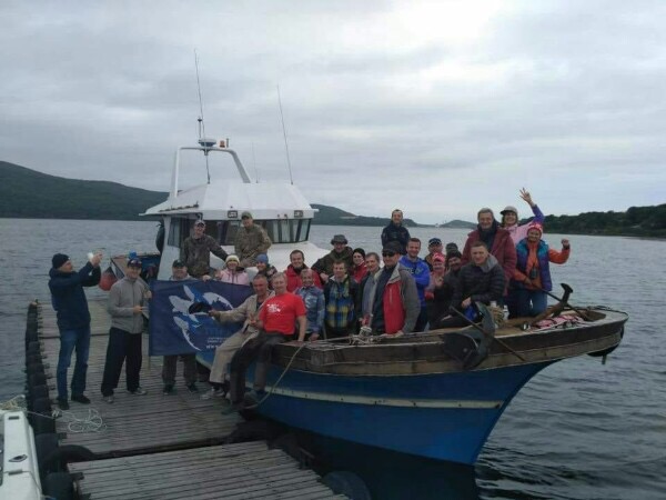 На катере в море. Наше судно