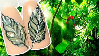 🌿 КРУПНЫЕ ТРОПИЧЕСКИЕ ЛИСТЬЯ С МАТОВЫМ ТОПОМ И КАПЛЯМИ РОСЫ 🌿 ЛЕТНИЙ ДИЗАЙН ГЕЛЬ ЛАКОМ InGarden