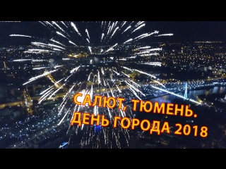 День города в Тюмени. 432 года. Салют на набережной. 28 июля 2018 года.