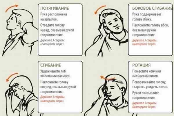 Краткая гимнастика для шейного отдела позвоночника 