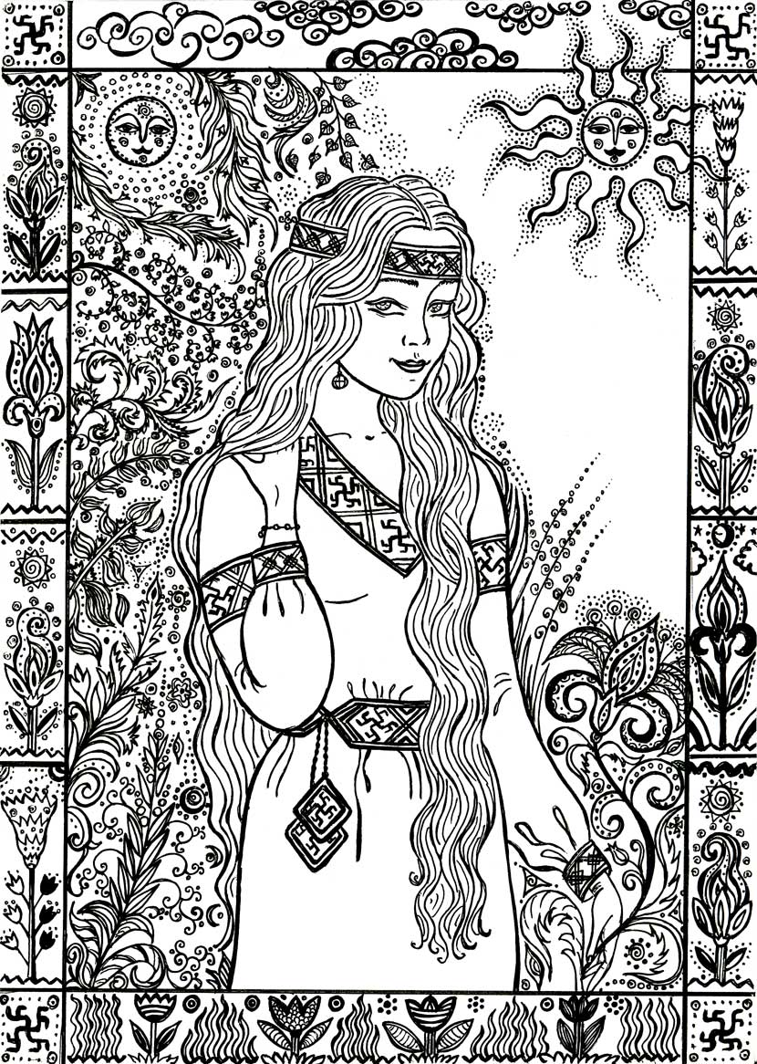 Тату макошь для женщин эскизы