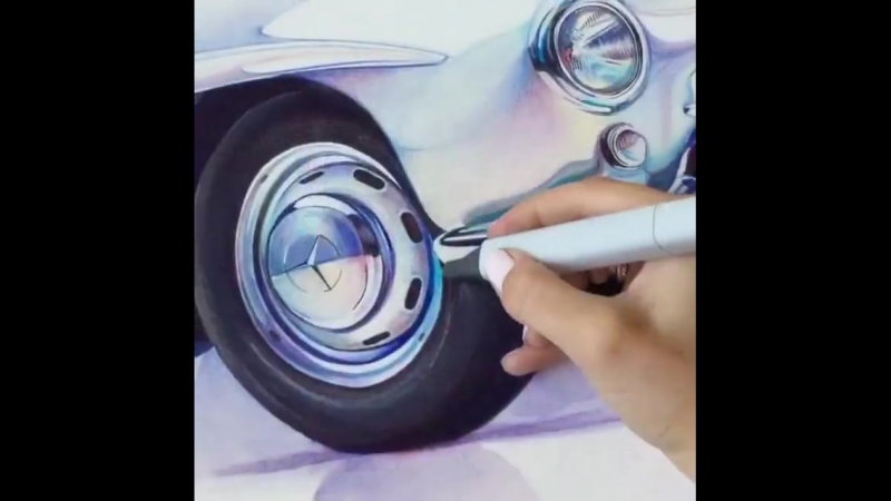 Рисуем MercedesBenz 300SL Gullwing