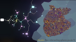 quickFlow :: Houdini :: Non-intersecting spheres pscale fitting
