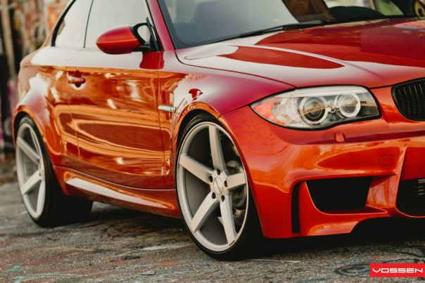 #BMW 1 Series on Vossen Wheels VVSCV3 Matte Silver Machined