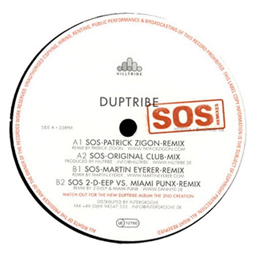 Duptribe альбом S.O.S. - The Sound Of Silence Remixes
