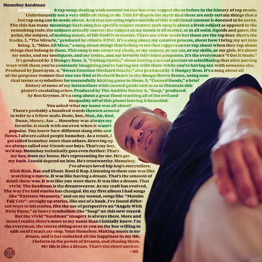 Homeboy Sandman альбом Subject:Matter