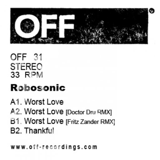 Robosonic альбом Worst Love EP