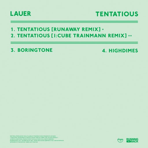 LAUER альбом Tentatious (Runaway / I:Cube Mixes)