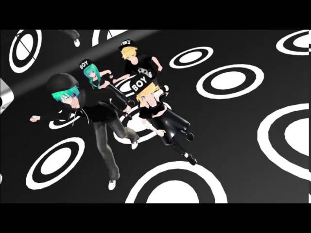 MMD Scream Rin, Miku, Mikuo Y Len