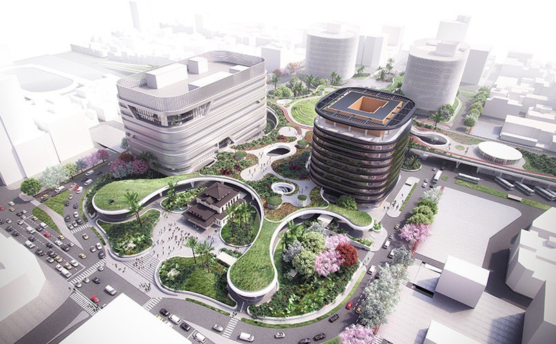 mecanoo plans to unite new kaohsiung station