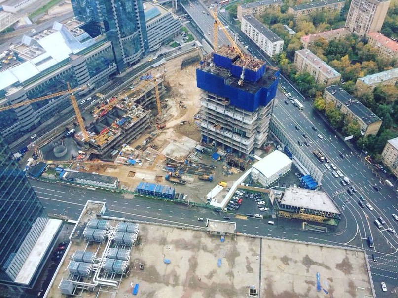 Строительство в деловом комплексе Москва-сити на 17