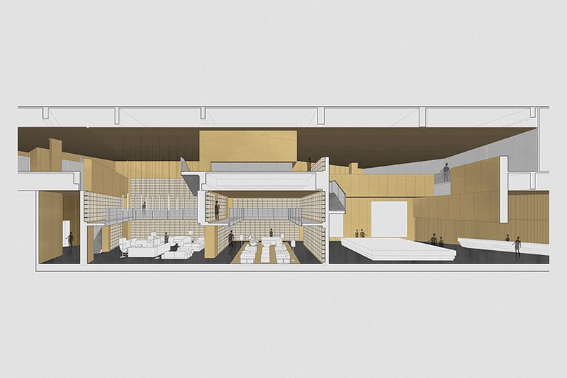 van wang architects converts an obsolete sales