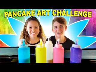 PANCAKE ART CHALLENGE!!! (MattyBRaps vs Sierra Haschak)