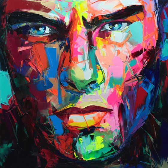 Francoise Nielly — художница из Франции с красочным портретами, созданными с помощью мастихина и масла.