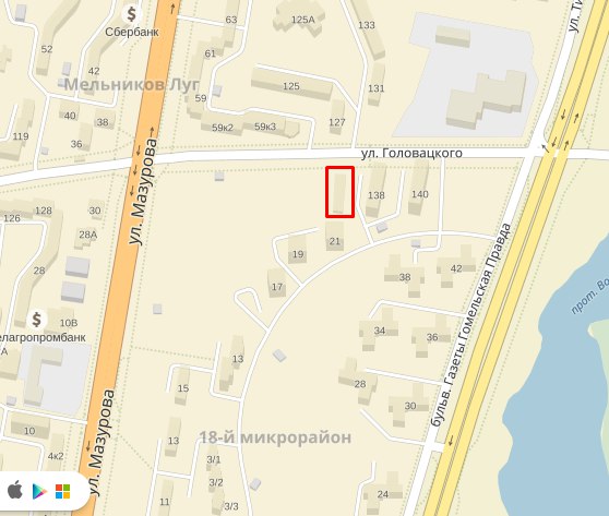 Головацкого 140 гомель карта