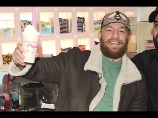 Conor McGregor makes himself a MILKSHAKE in Manchester cafe ahead of sell-out show