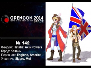 OPENCON-2014: ANO-36 Skiaru&Mel - Hetalia: Axis Powers - America&England