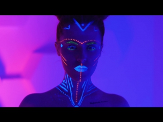 Illusion of glow of girls in the dark.
