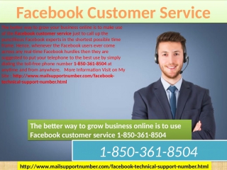 Get Technical Help By Facebook Customer Service 1-850-361-8504 Instantly.