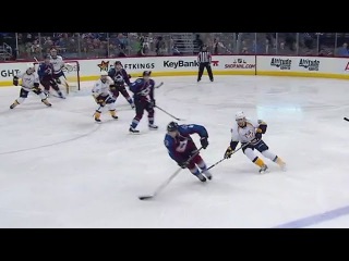 Tyson Barrie spins and sets up Grigorenko's nice goal 11/29/16