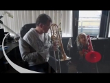 5 years young Princess Liv - a Pbone lesson with grandpa