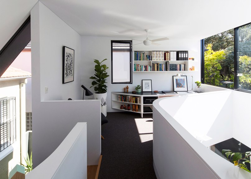 Wedge-shaped reading and sleeping nooks feature in