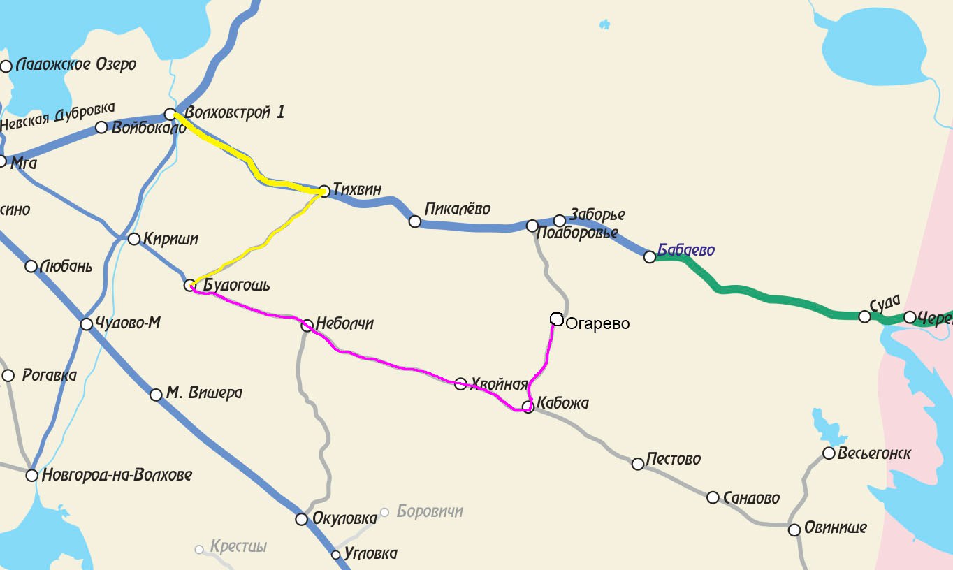 кириши тихвин карта