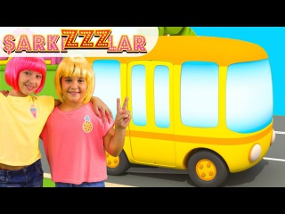 Sarı otobüs – çocuk şarkısı. Şarkızzzlar. Polen ve Sema ile müzik video çocuklar için
