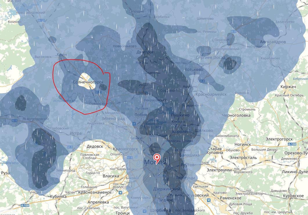 Карта осадков балакирево