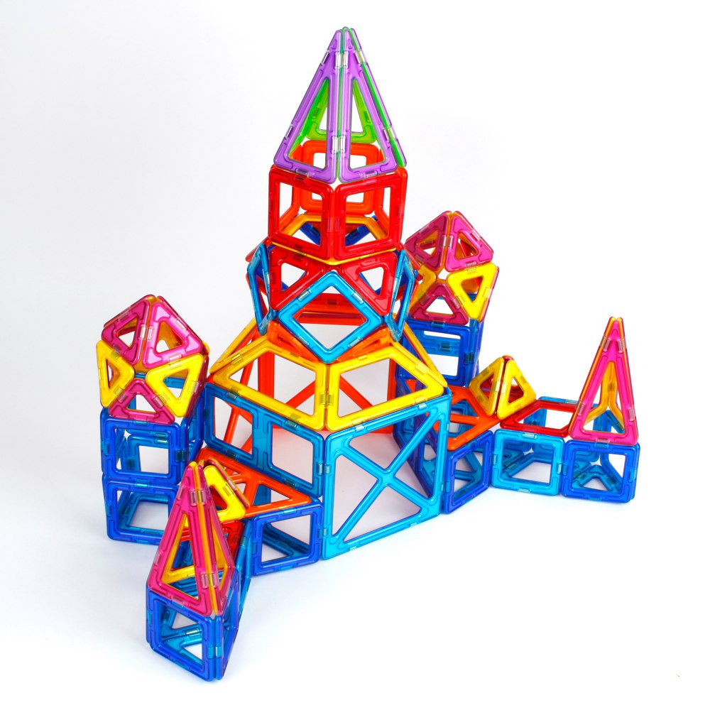 Замок из магнитного конструктора схема