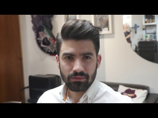 Rafael Cañero. Old School Long Pompadour, Terminación Mechas Velo. Tutorial Barbería Peluquería