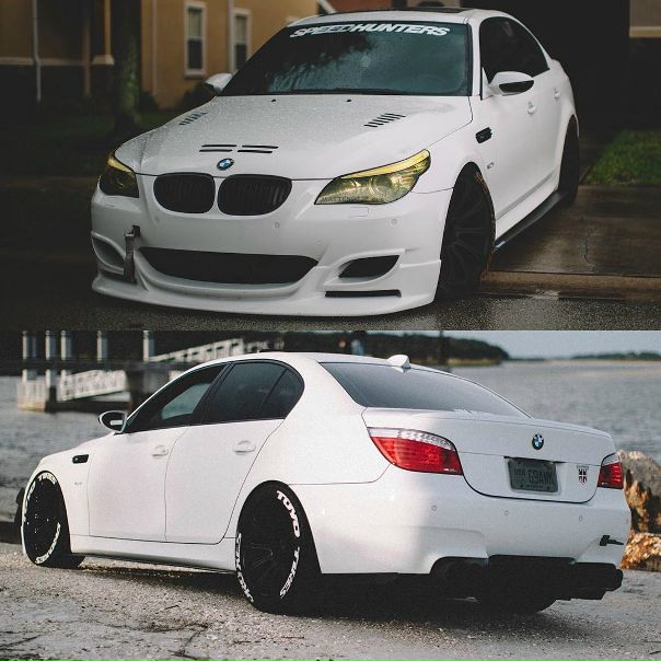 #BMW e60 в цвете Alpine White 