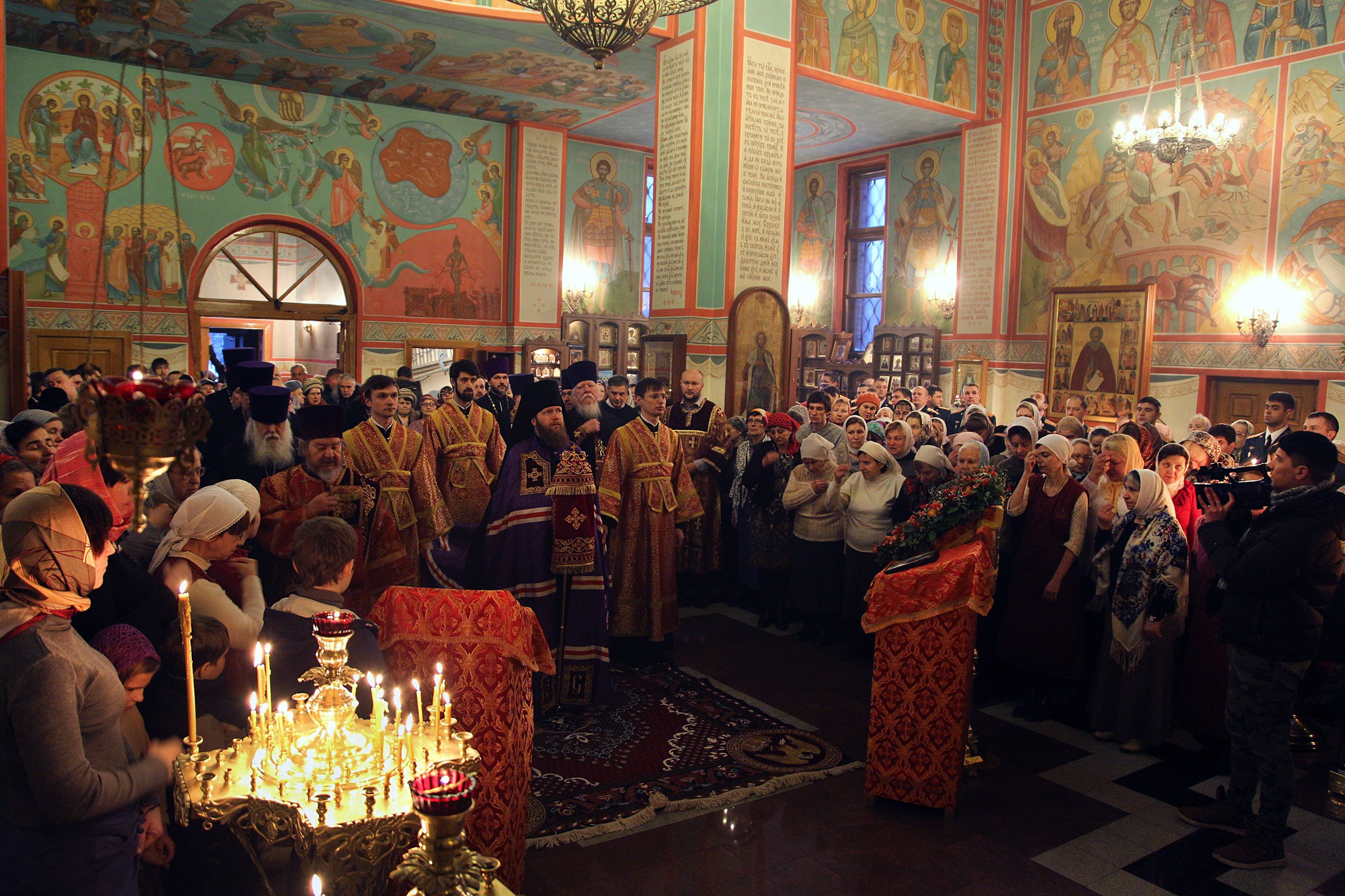 Епископ Воскресенский Савва возглавил богослужение в храме при штабе РВСН