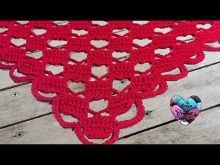 Châle Amour crochet facile / Chal amor tejido a crochet facil