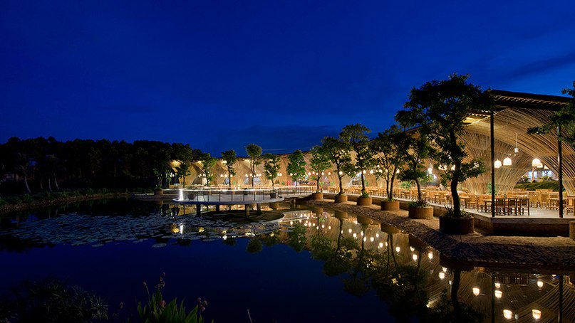vo trong nghia completes lakeside bamboo restaurant