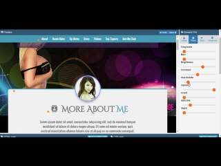 MyFreeCams profile design Mellany - Editing Process