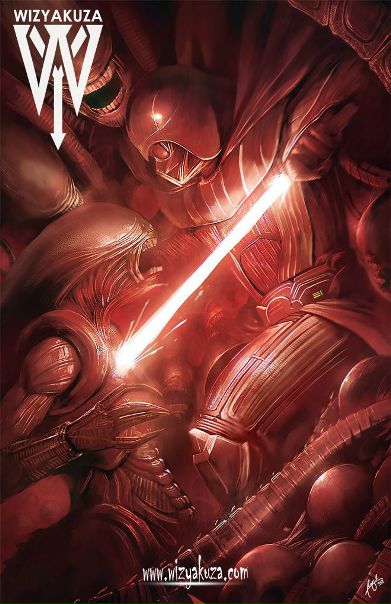 Vader vs Aliens by #Wizyakuza