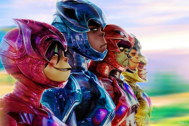 #Gorillaz x #PowerRangers by #EddieHolly