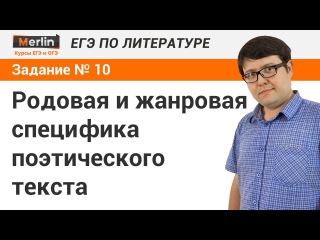 Задание № 10 ЕГЭ по литературе. Родовая и жанровая специфика поэтического текста