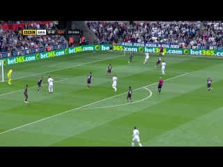 Суонси Сити - Эвертон 1:0 видео