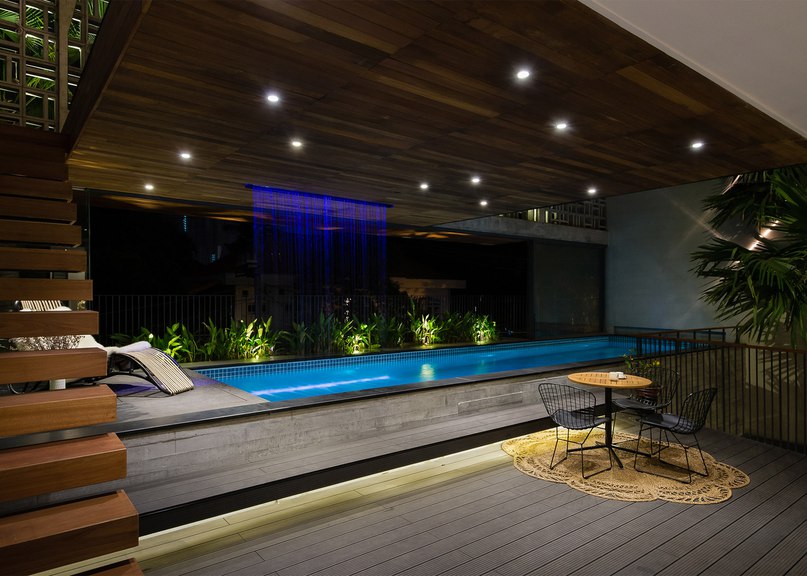 H House features a geometric patterned facade and an indoor swimming pool (Part 2)