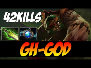 GH-GOD Plays Pudge WITH 42 KILLS - 8700 MMR - Dota 2