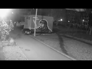 Портрет Моторолы облили краской в Петербурге